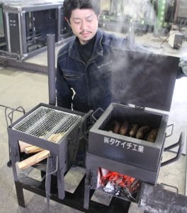 本格「石焼き芋機」 自社の技術生かし開発 「家庭で店の味を」 - 丹波新聞