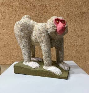 ニホンザル彫刻で次席 木彫り歴25年の85歳男性 養父市の全国公募展